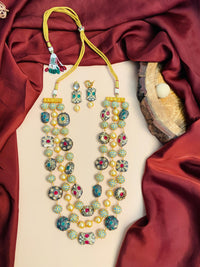 Thumbnail for Detailed High Quality Jaipuri Beads Multilayer Mala Jewellery - Abdesignsjewellery