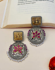 High-Quality Goddess Laxmi DualTone Earring