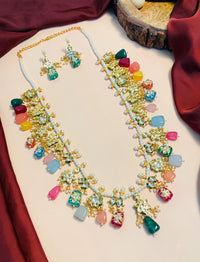 Thumbnail for Handcrafted Multicolour Jaipuri Stone Mala - Abdesignsjewellery