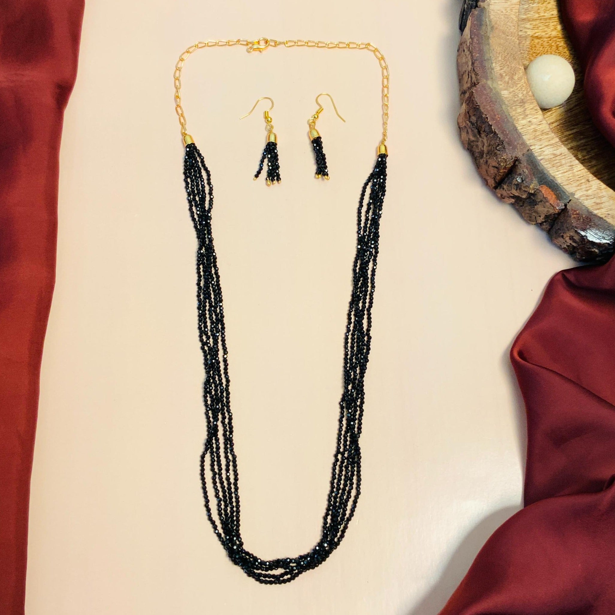 Glamorous Multilayer Jaipuri Quartz Bead Mala - Abdesignsjewellery