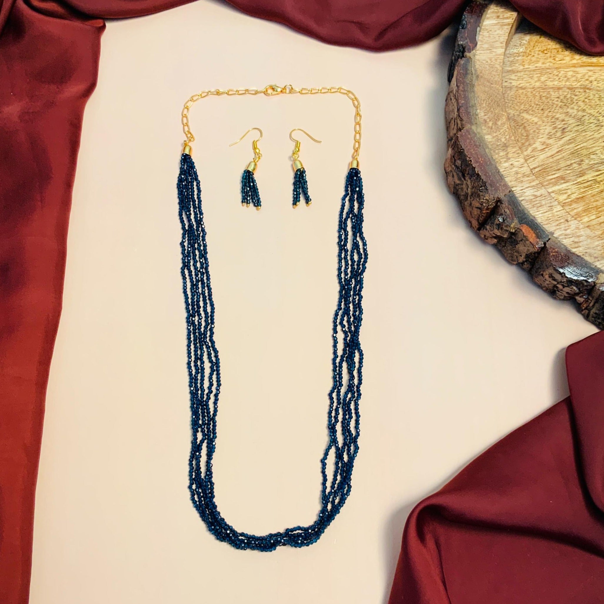 Glamorous Multilayer Jaipuri Quartz Bead Mala - Abdesignsjewellery