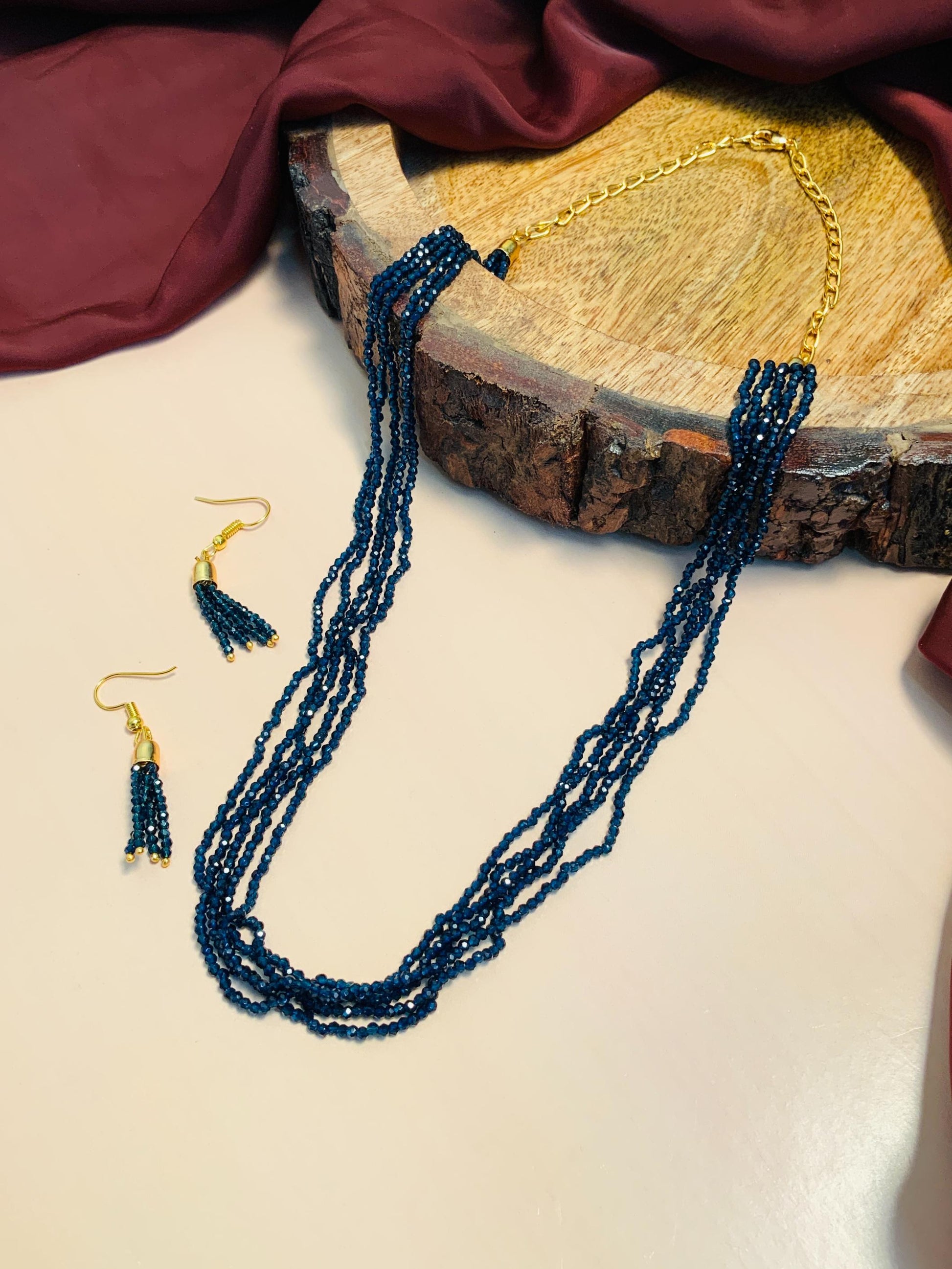 Glamorous Multilayer Jaipuri Quartz Bead Mala - Abdesignsjewellery