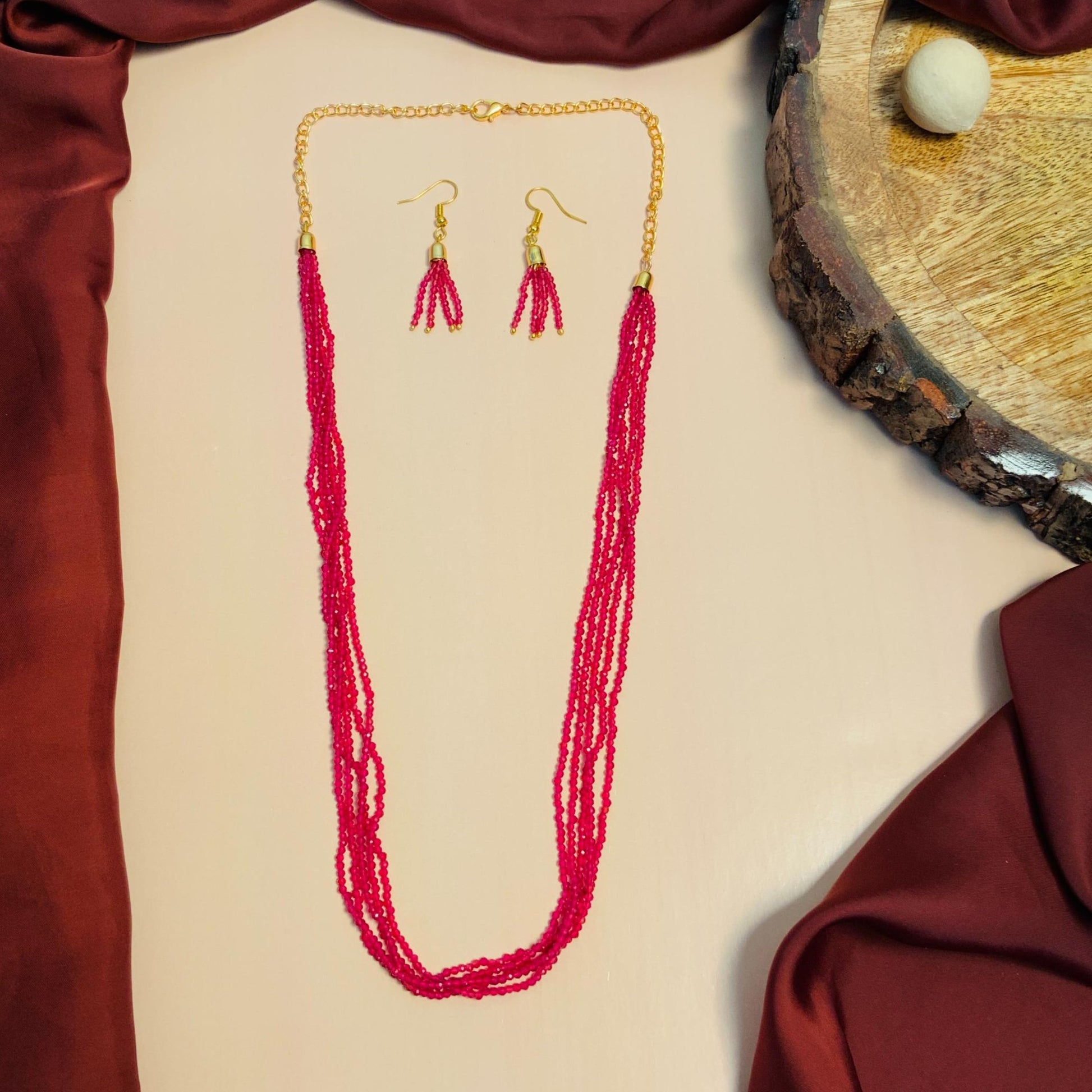 Glamorous Multilayer Jaipuri Quartz Bead Mala - Abdesignsjewellery