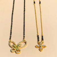 Thumbnail for High Quality Gold Plated American Diamond Mangalsutra Combo