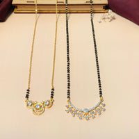 Thumbnail for Statement Gold Plated American Diamond Mangalsutra Combo