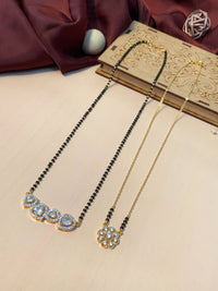 Thumbnail for Bold Gold Plated American Diamond Mangalsutra Combo - Abdesignsjewellery