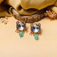 Thumbnail for Elegant Square Shape Polki Diamond Earring - Abdesignsjewellery