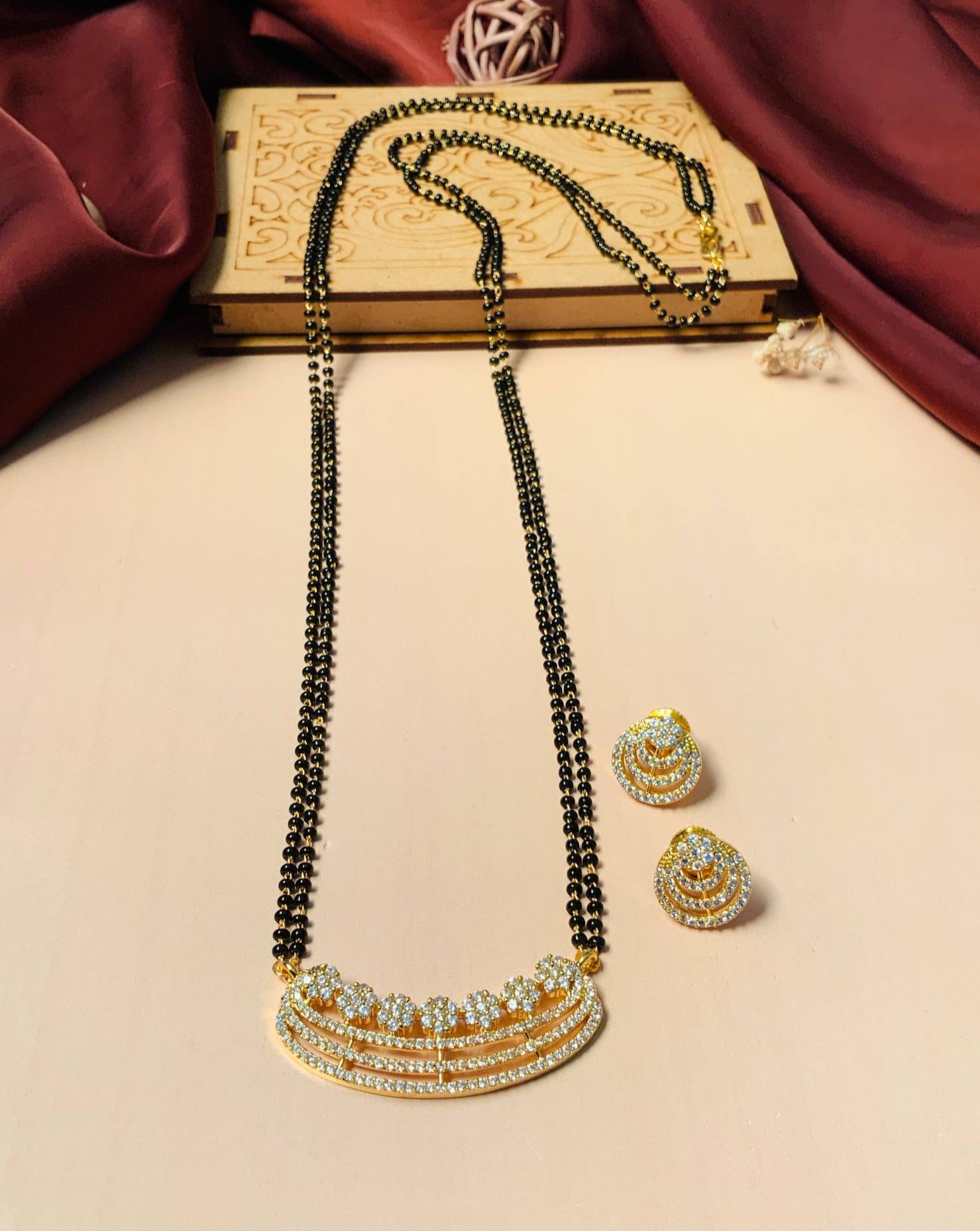 Long Gold Plated Mangalsutra 