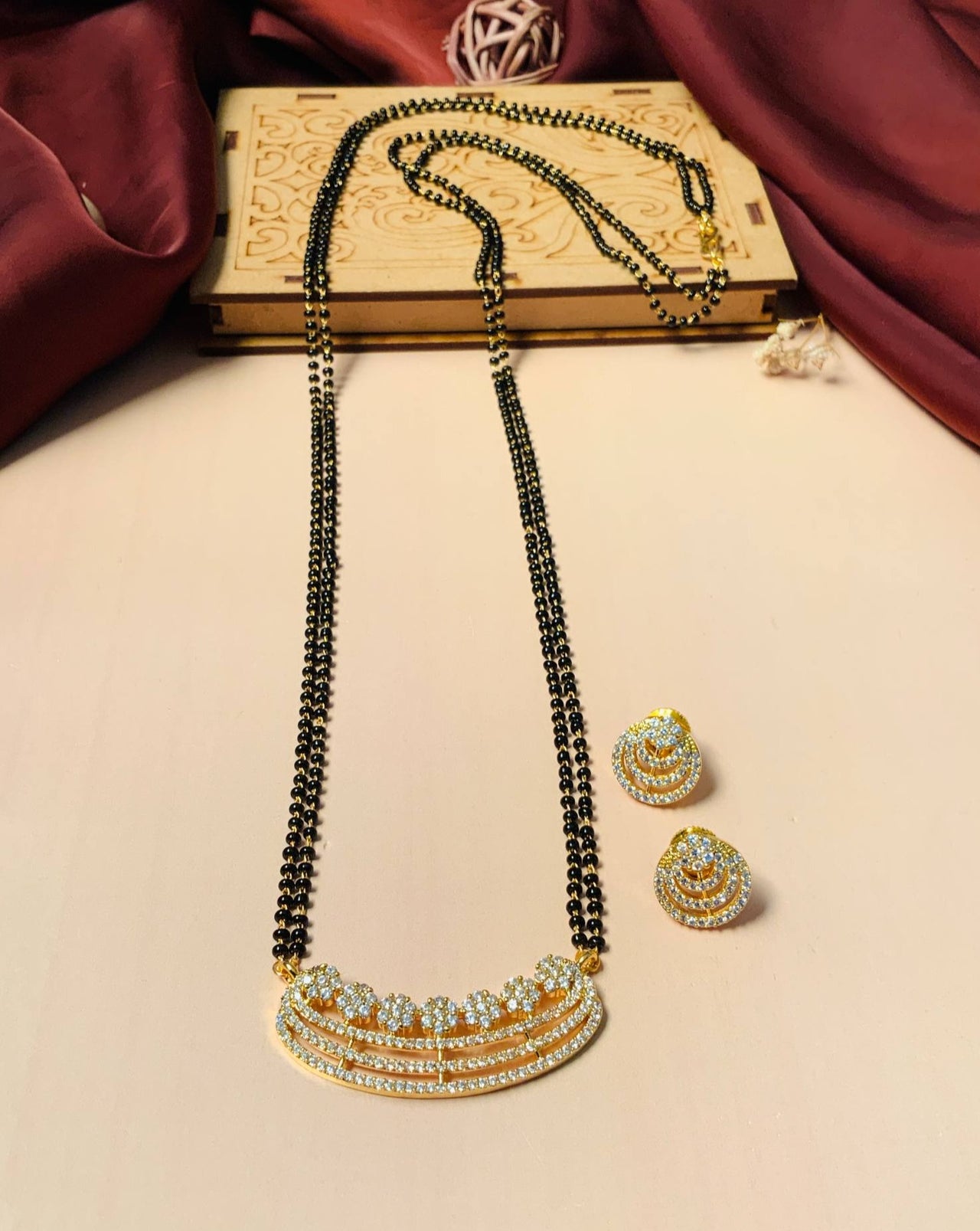 Long Gold Plated Mangalsutra 