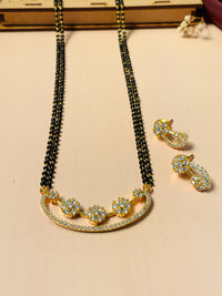 Thumbnail for Enchanting High Quality Floral Gold Plated Mangalsutra - Abdesignsjewellery