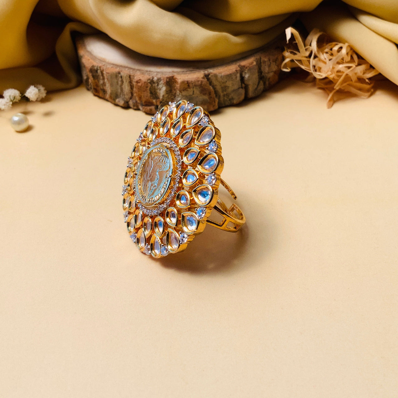 Designer American Diamond Ring For Women - LvaCreation