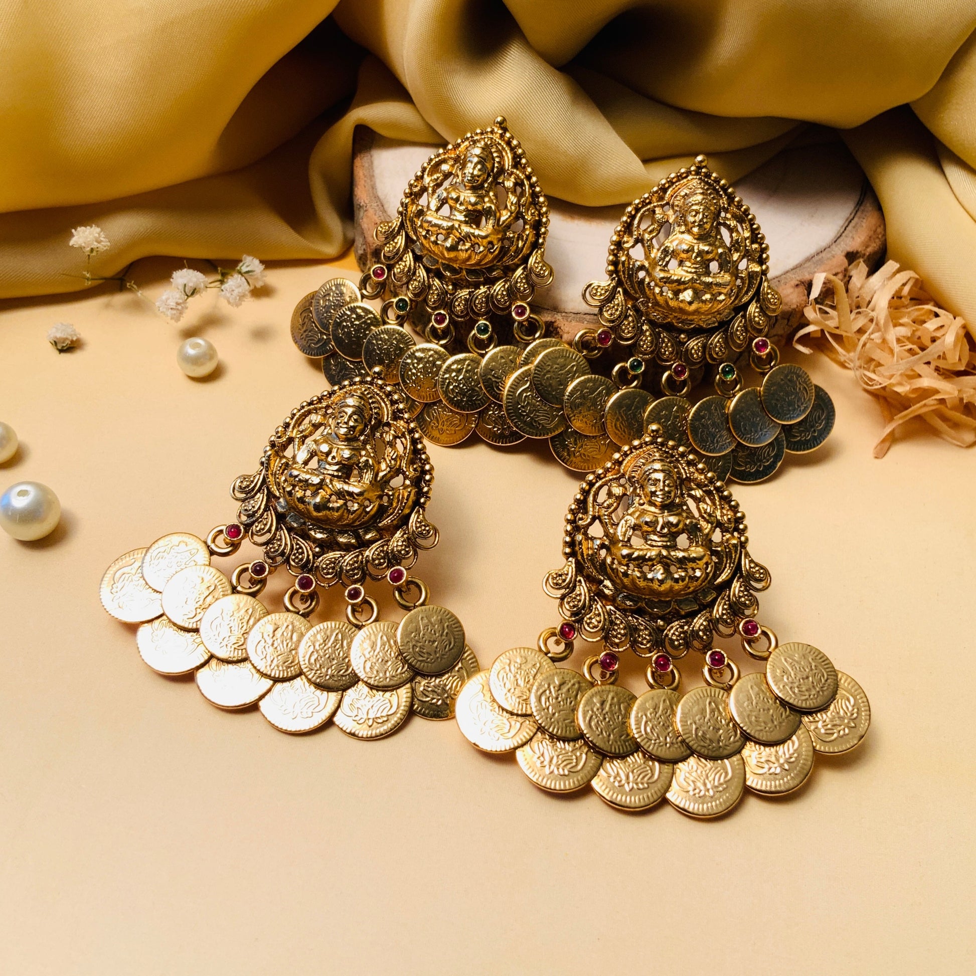 Temple Style Gold Plated Ginni Earring - Abdesignsjewellery