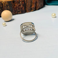 Thumbnail for Emerald Ring for ladies in Silver 