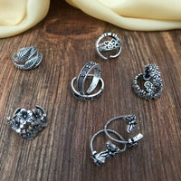 Thumbnail for Adjustable Fancy Silver Toe Rings Combo - Abdesignsjewellery