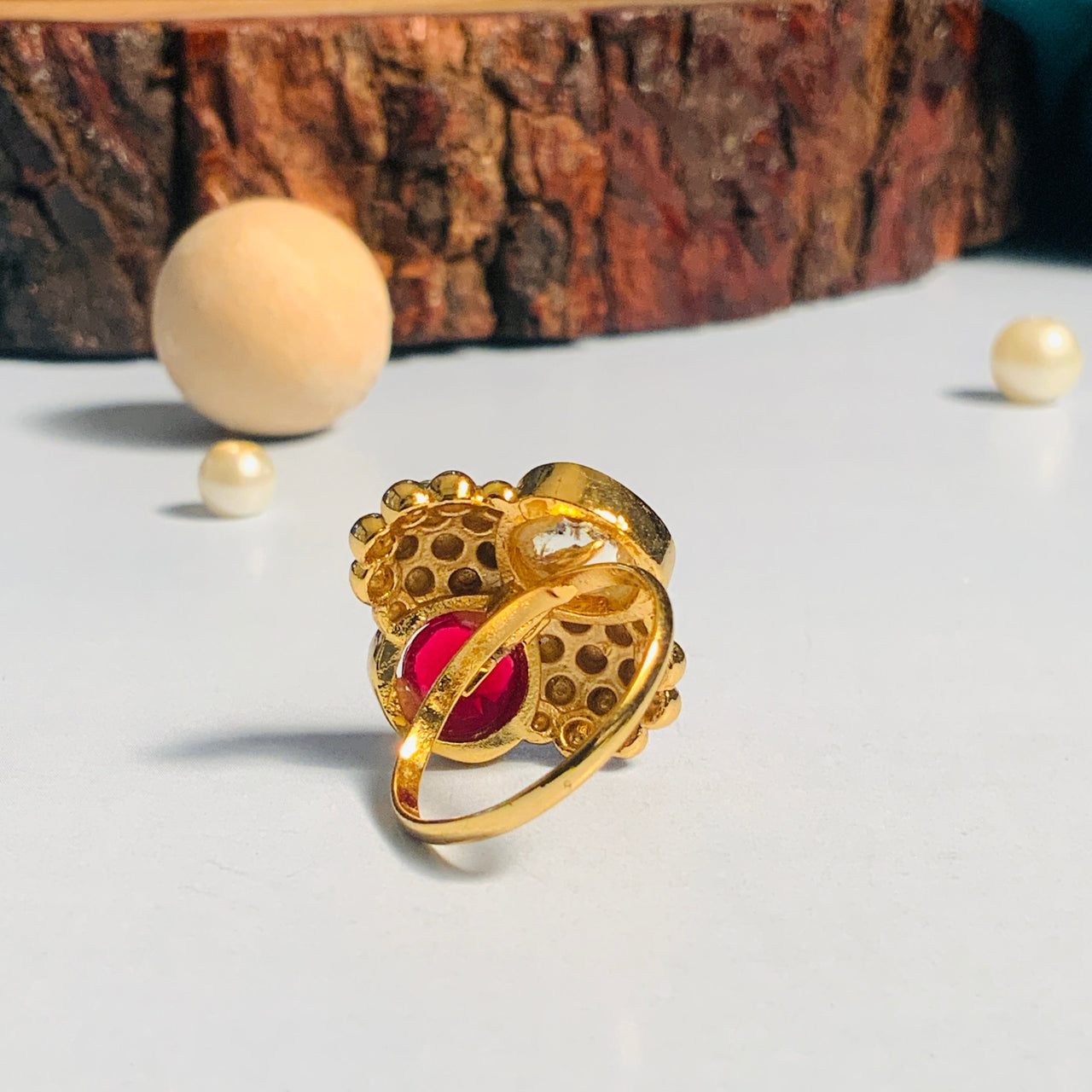 Contemporary High Quality Gold Plated Ring - Abdesignsjewellery