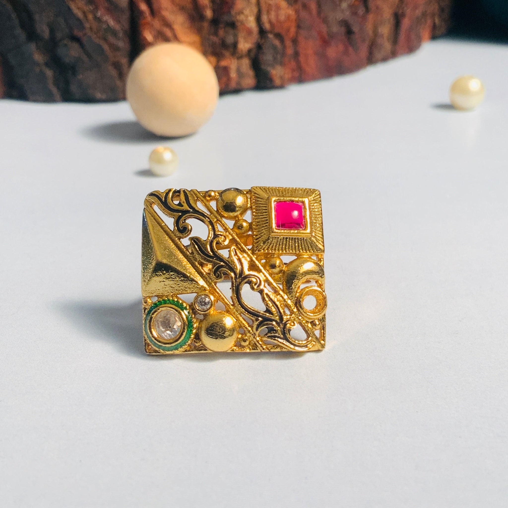 Artisanal High Quality Gold Plated Ring - Abdesignsjewellery