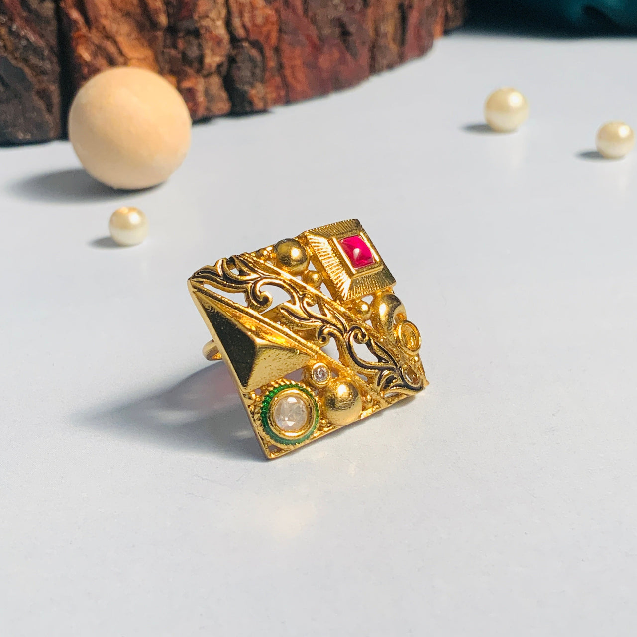 Artisanal High Quality Gold Plated Ring - Abdesignsjewellery