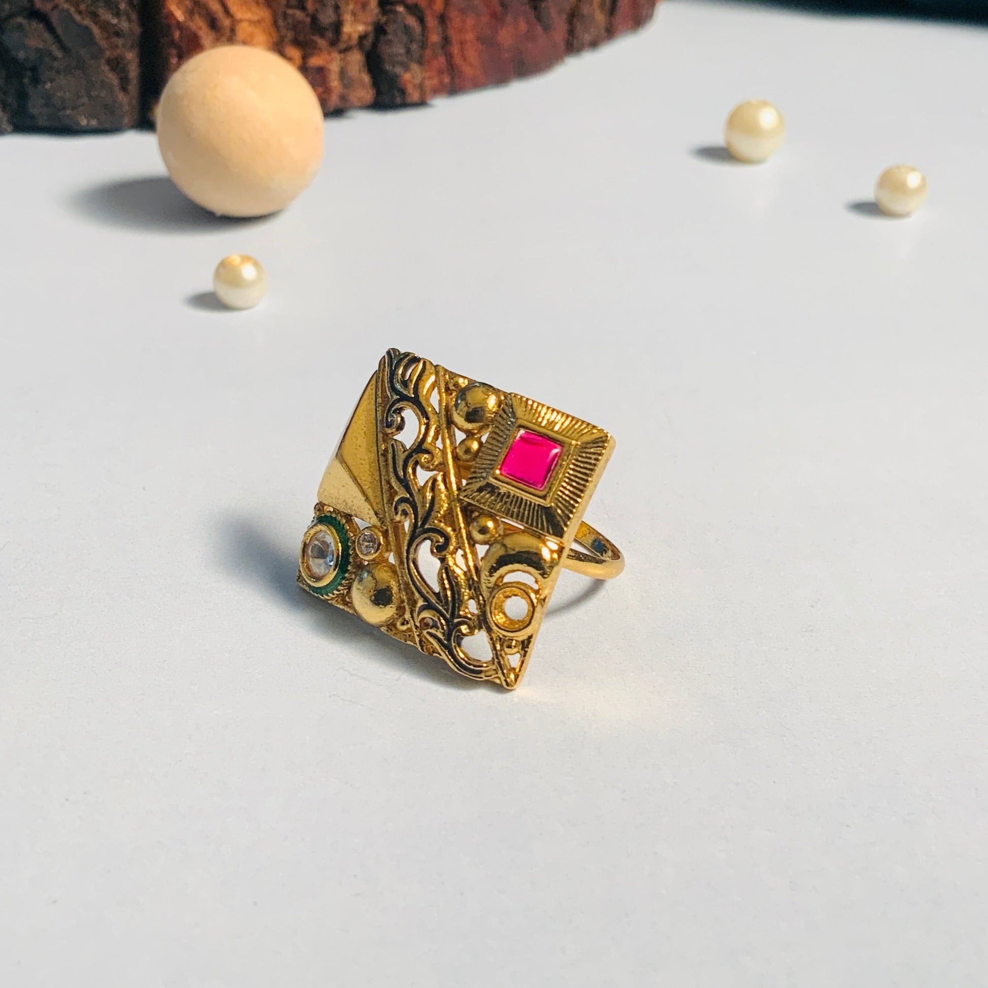 Artisanal High Quality Gold Plated Ring - Abdesignsjewellery