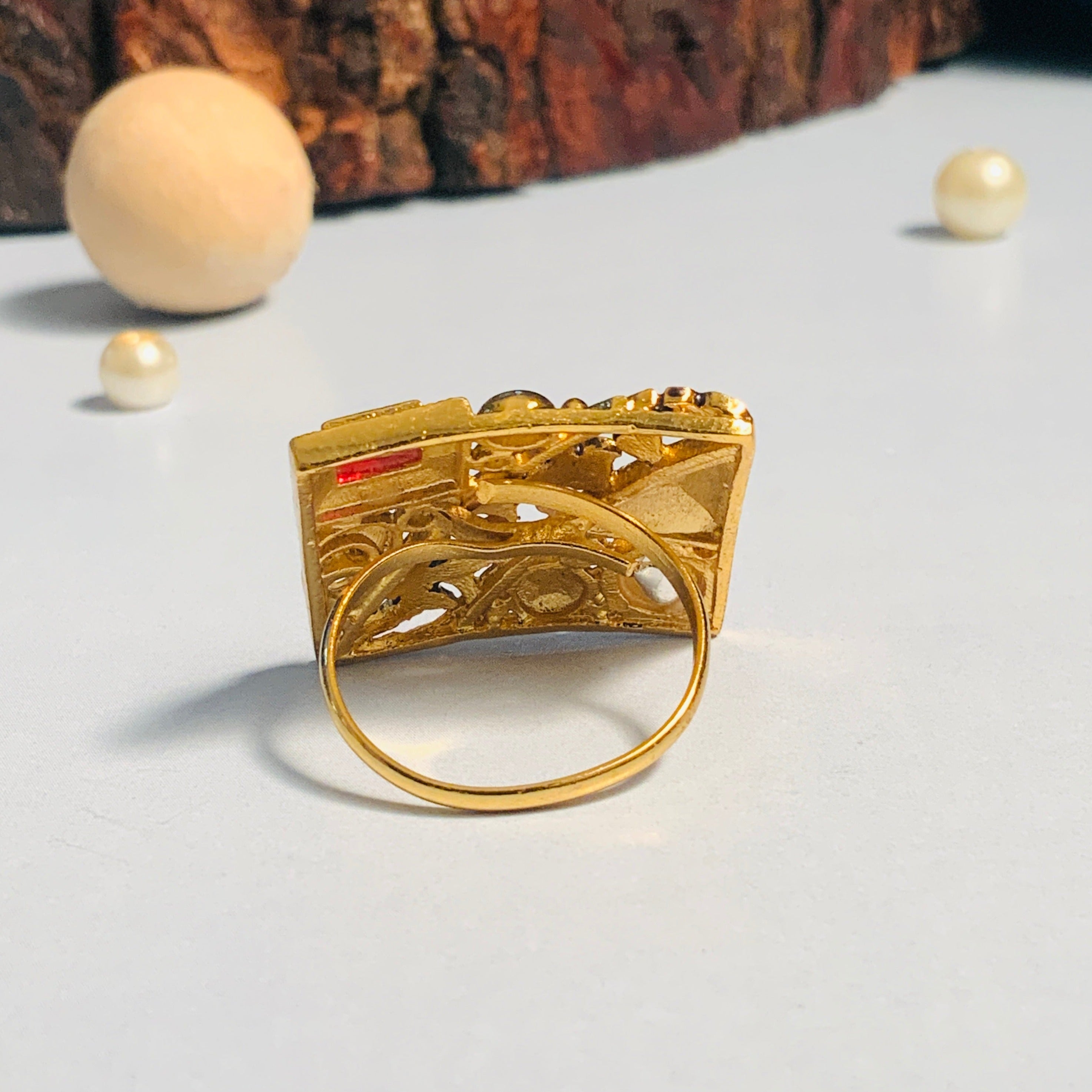 Artisanal High Quality Gold Plated Ring - Abdesignsjewellery