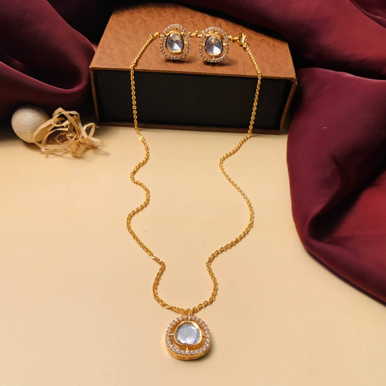 Elegant Uncut Polki Necklace - Abdesignsjewellery