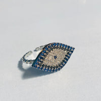 Thumbnail for Stunning Silver Plated Evil Eye Ring - Abdesignsjewellery