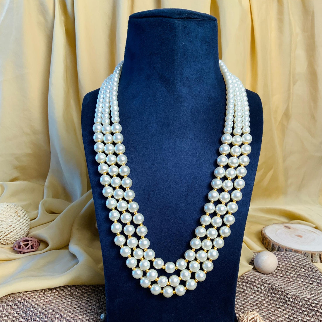 Exotic High Quality White Pearl Mala - Abdesignsjewellery