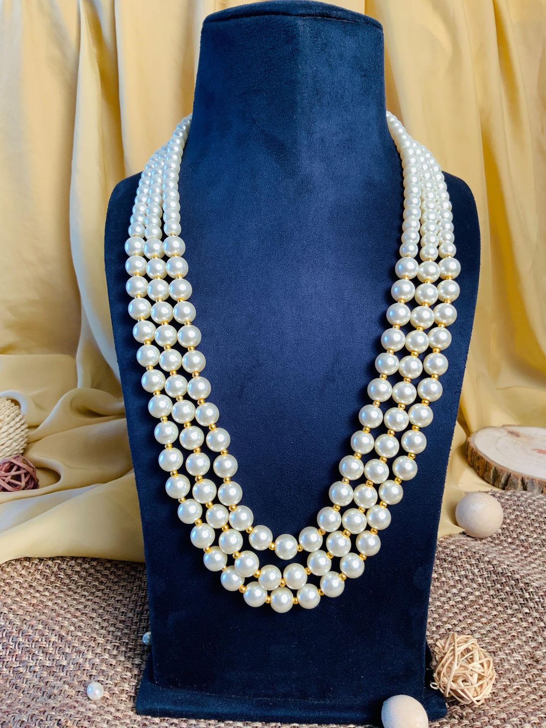 Exotic High Quality White Pearl Mala - Abdesignsjewellery