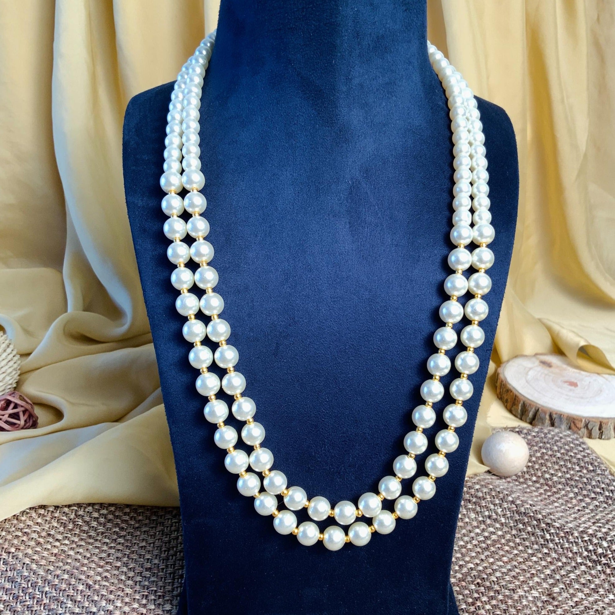 Exotic High Quality White Pearl Mala - Abdesignsjewellery