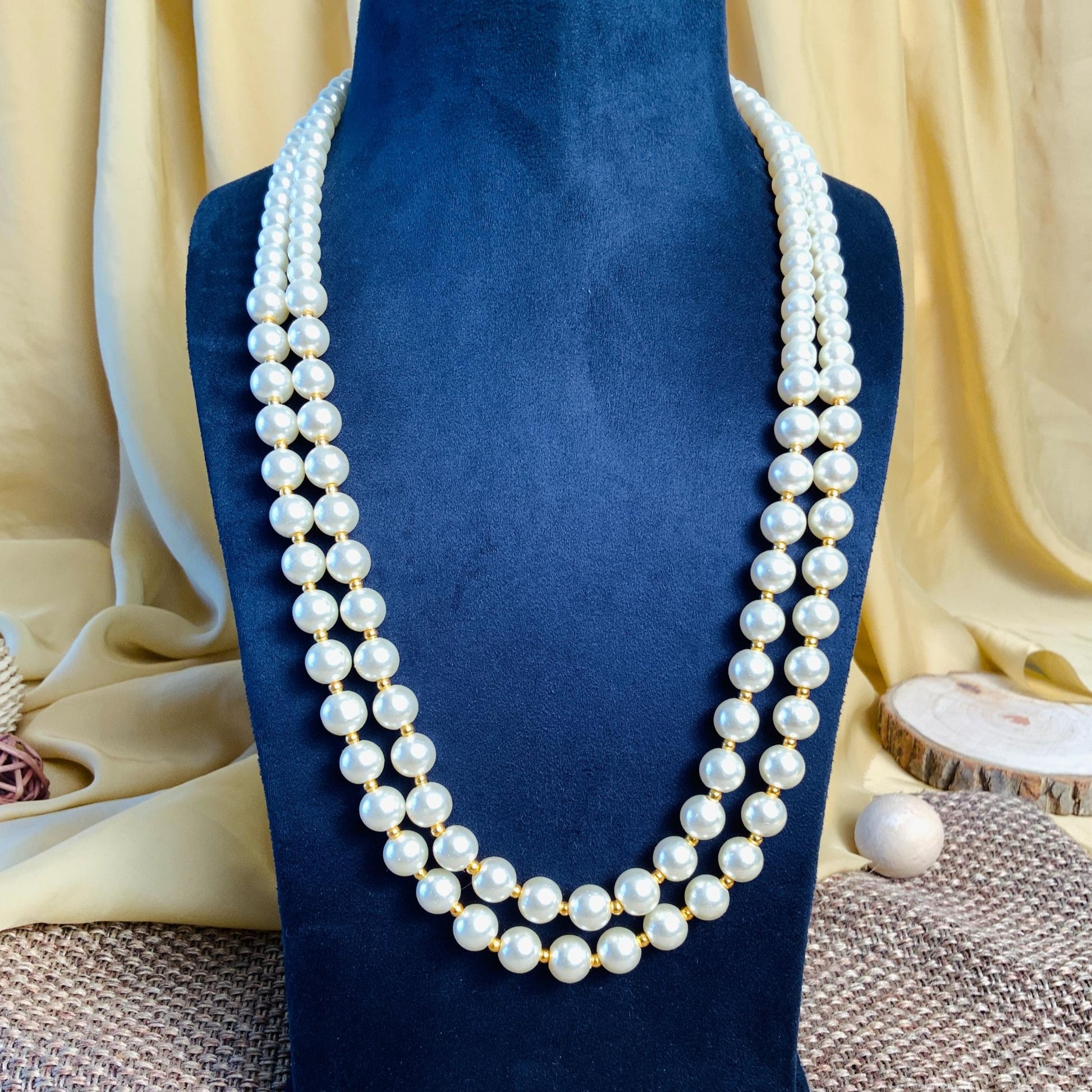 Exotic High Quality White Pearl Mala - Abdesignsjewellery