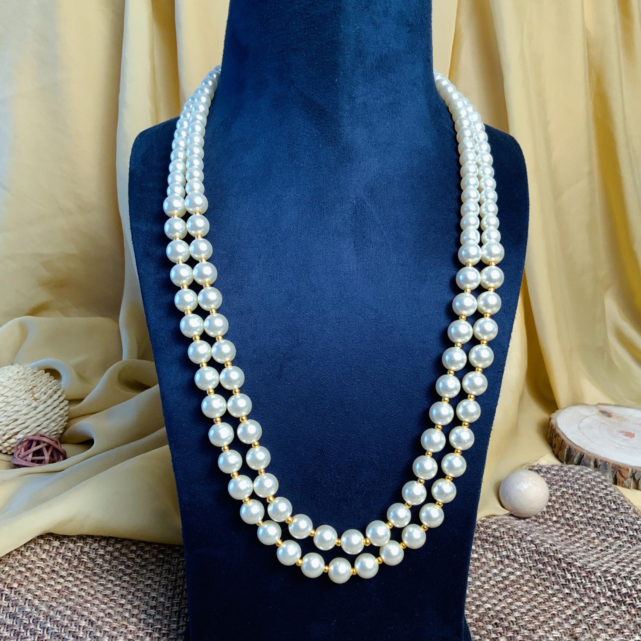 Exotic High Quality White Pearl Mala - Abdesignsjewellery