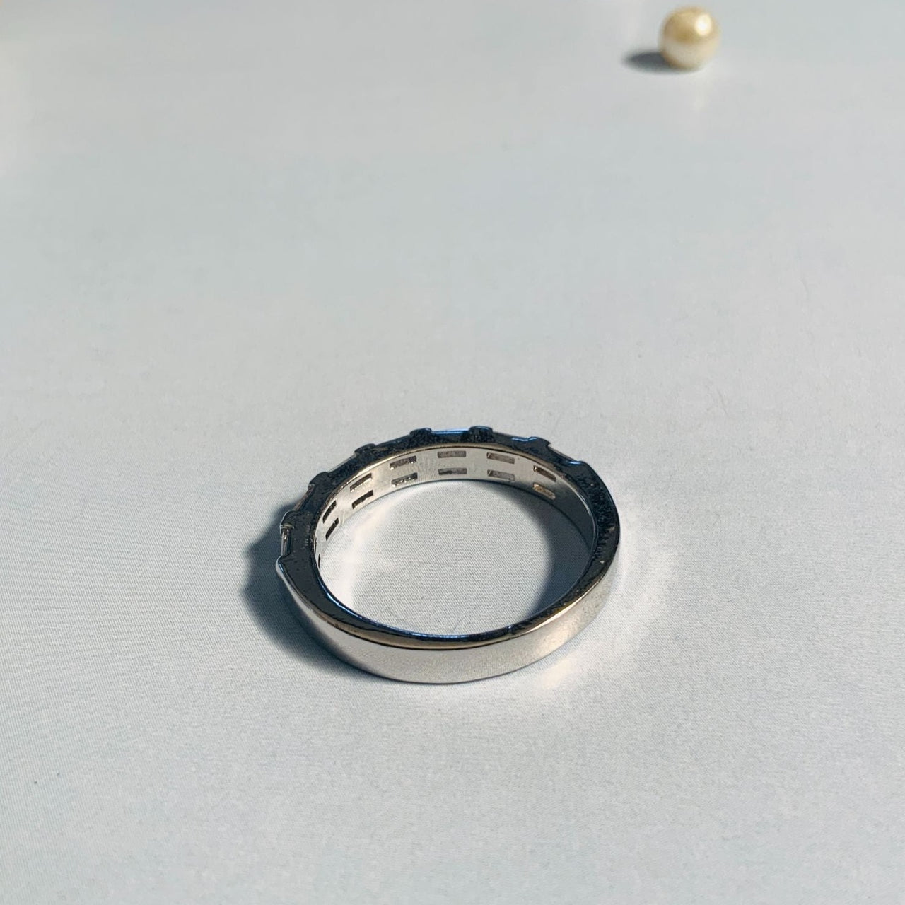 Dainty American Diamond Silver Plated Ring - Abdesignsjewellery