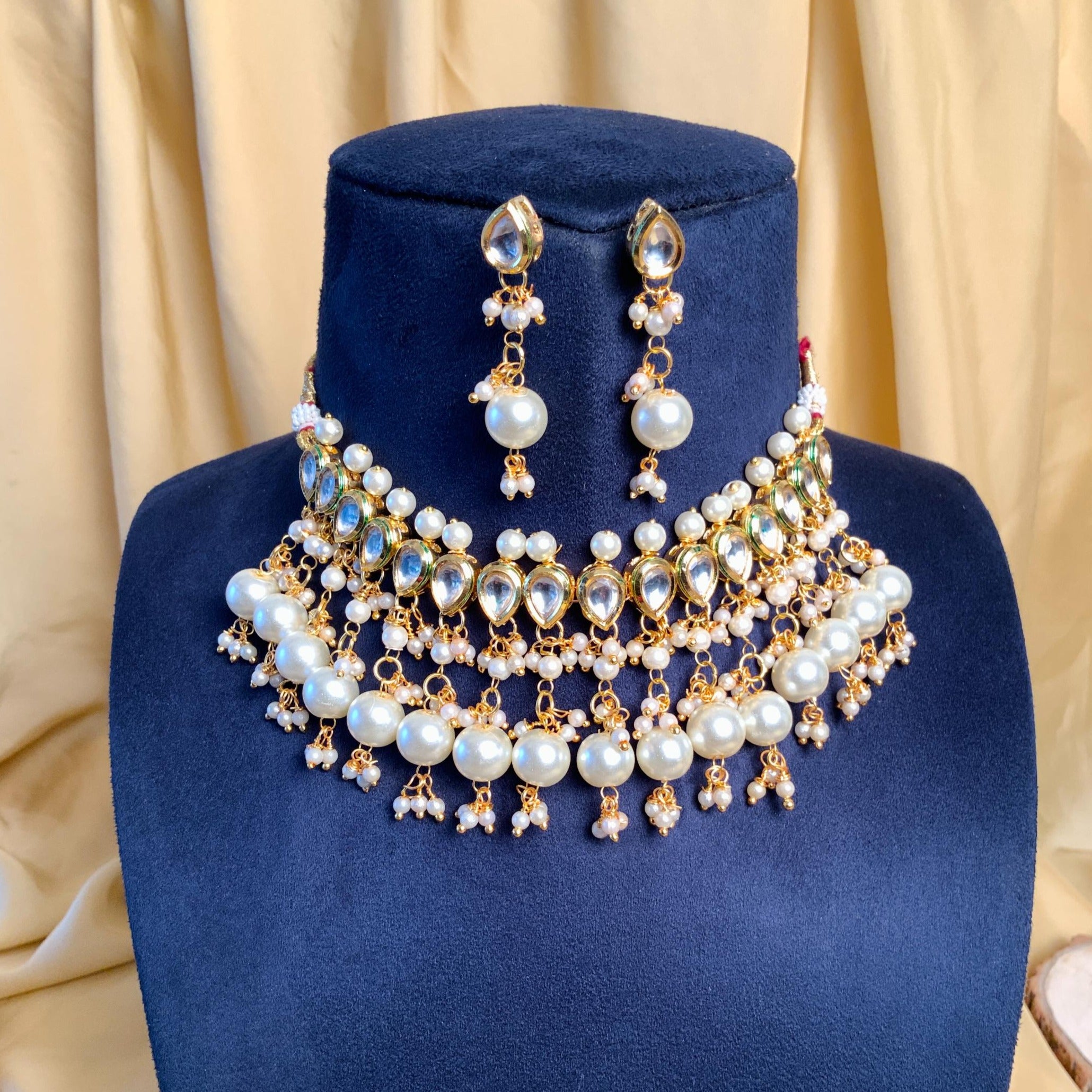 Charming Pearl Choker Set - Abdesignsjewellery