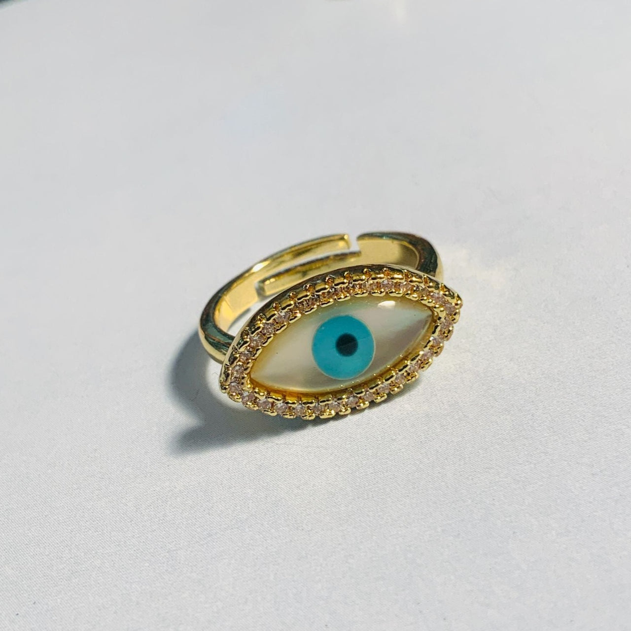 Beautiful High Quality Gold Plated EvilEye Ring - Abdesignsjewellery