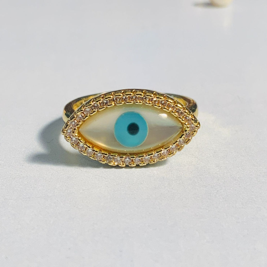 Beautiful High Quality Gold Plated EvilEye Ring - Abdesignsjewellery