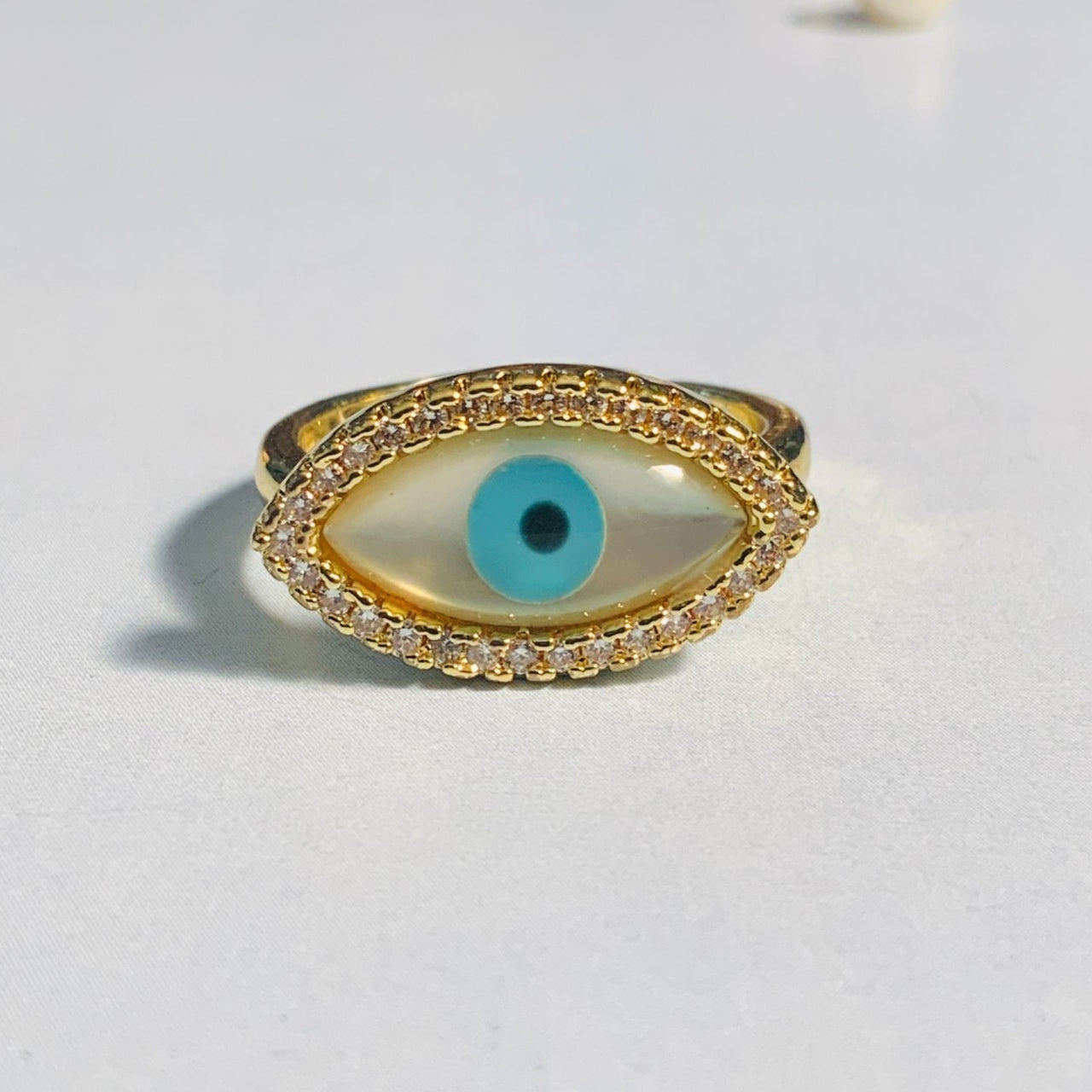 Beautiful High Quality Gold Plated EvilEye Ring - Abdesignsjewellery