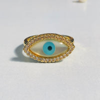 Thumbnail for Beautiful High Quality Gold Plated EvilEye Ring - Abdesignsjewellery