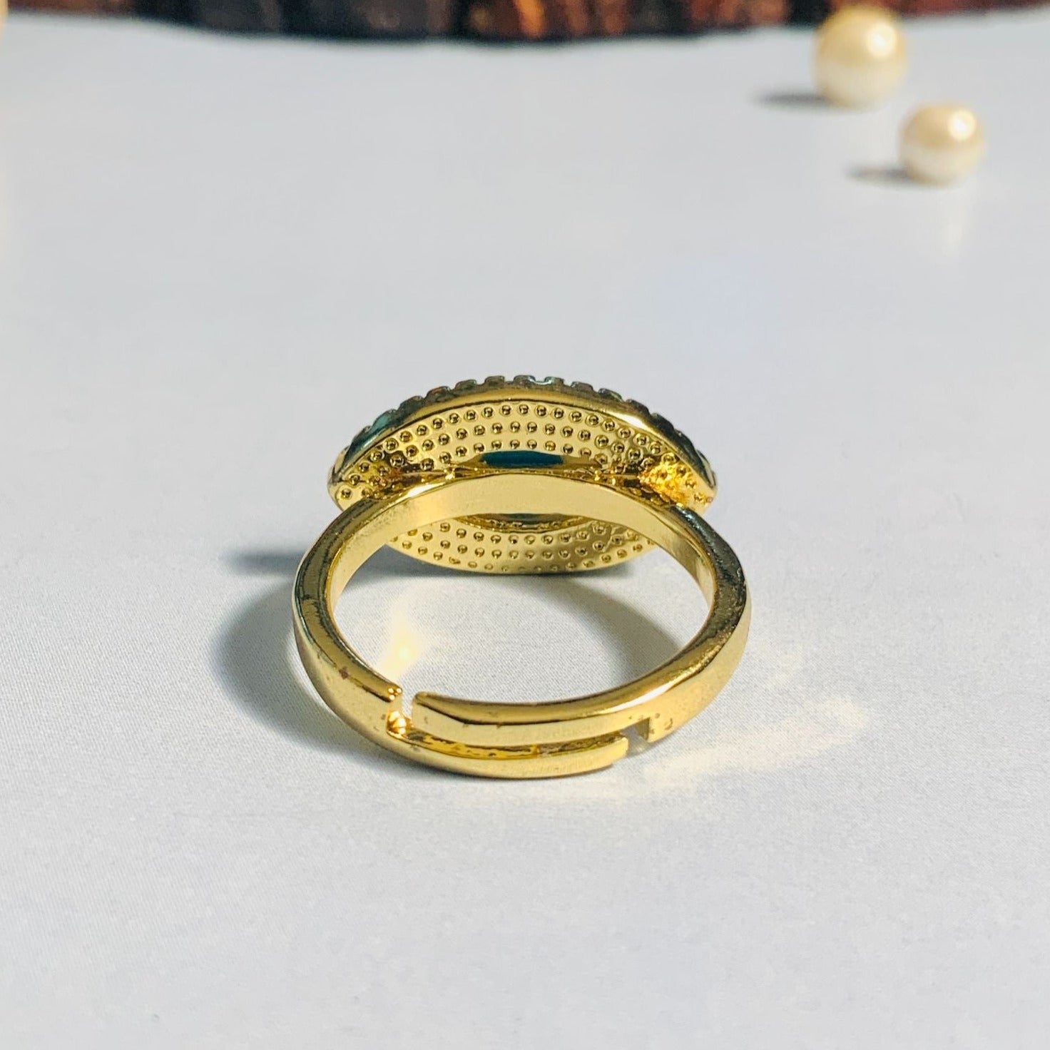 Beautiful High Quality Gold Plated EvilEye Ring - Abdesignsjewellery