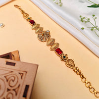Thumbnail for Royal Antique Matt Gold Polish Hand Bracelet