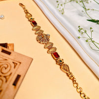 Thumbnail for Royal Antique Matt Gold Polish Hand Bracelet