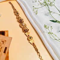Thumbnail for Exquisite Antique Matt Gold Polish Hand Bracelet