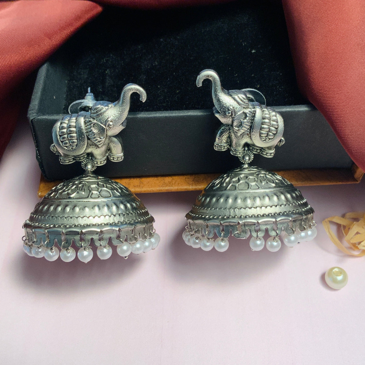 Women german silver earrings