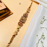 Thumbnail for High-Quality Antique Matt Gold Polish Hand Bracelet