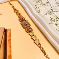 Thumbnail for High-Quality Antique Matt Gold Polish Hand Bracelet