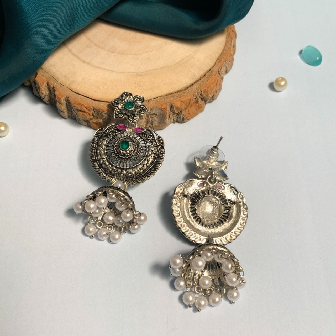 Abdesigns german silver earrings