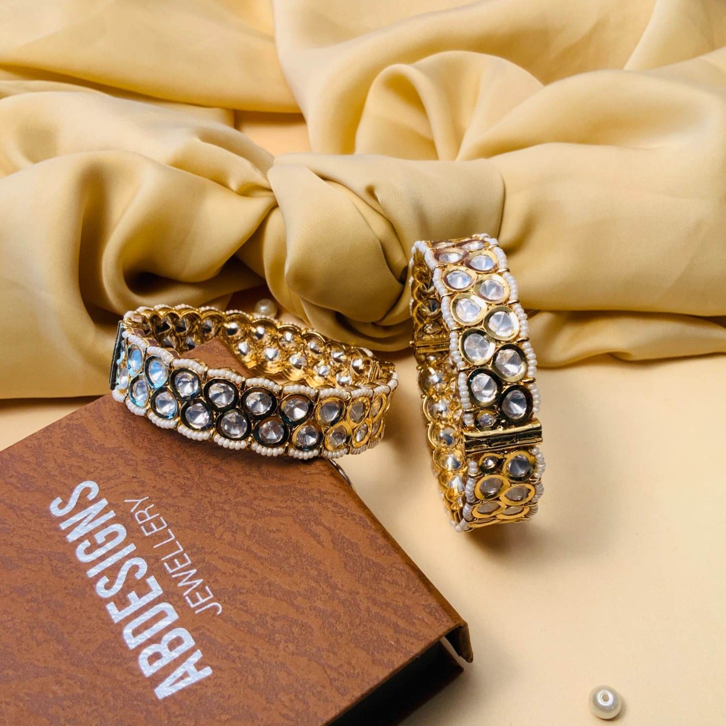Classic Traditional Polki Bangles - Abdesignsjewellery