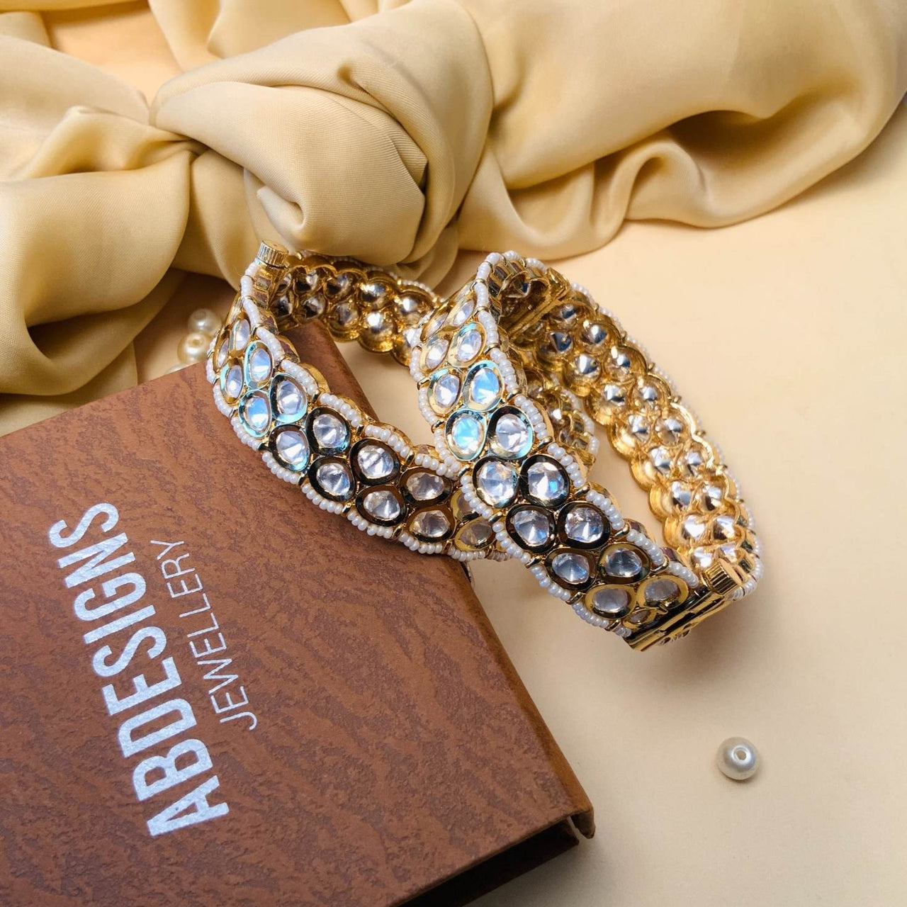 Classic Traditional Polki Bangles - Abdesignsjewellery