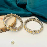 Thumbnail for Beautiful High-Quality Polki Bangles Set - Abdesignsjewellery