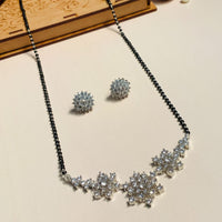 Thumbnail for Celebratory Silver Plated American Diamond Mangalsutra Combo - Abdesignsjewellery