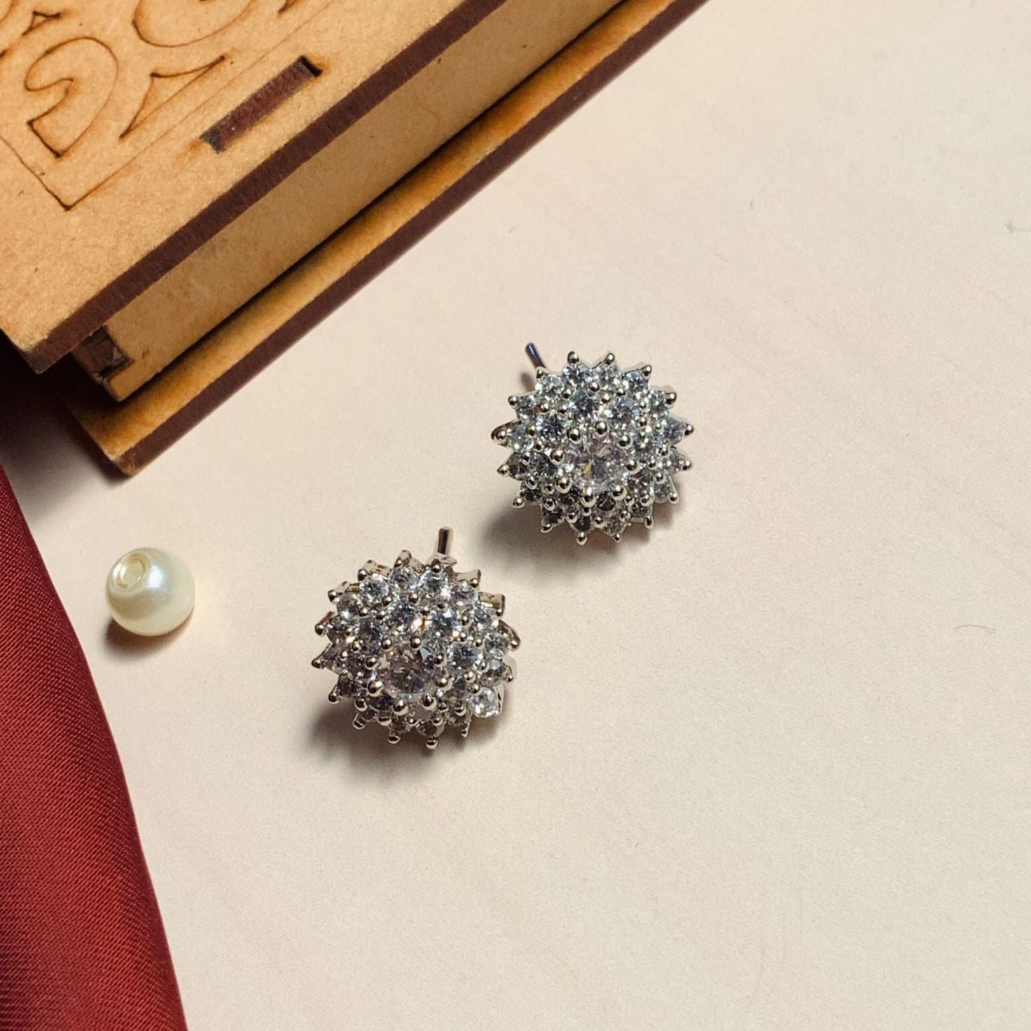 Celebratory Silver Plated American Diamond Mangalsutra Combo - Abdesignsjewellery