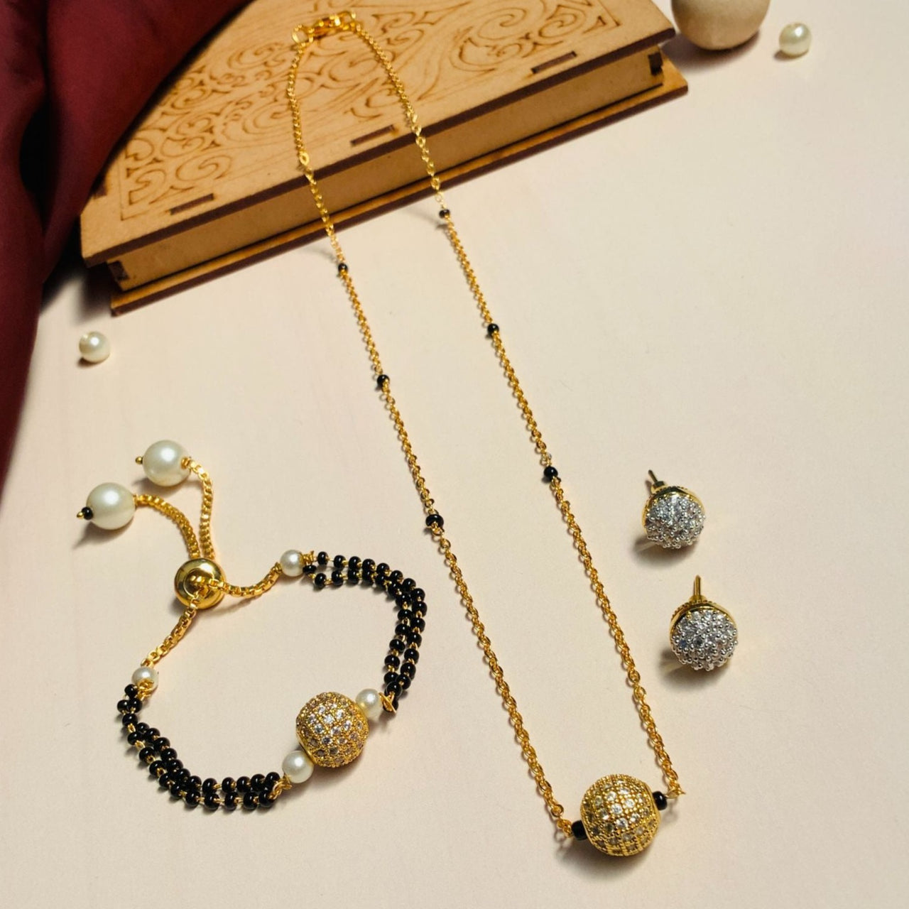 Gold Plated Mangalsutra Combo 